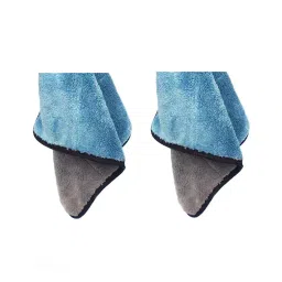 AllExtreme EXMTBG2 Lint Free and Streak Free Microfiber Cloth Blue and Grey - 2 pc-image-53