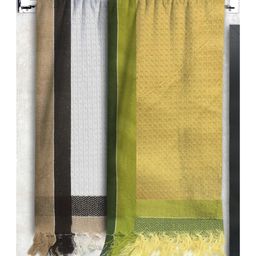 Athom Living 100% Premium Cotton Bath Towel Waffle Border Pack Of 2 - Multicolor-image-60