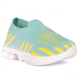 Lil Lollipop Mesh Design Slip On LED Shoes - Green-image-47