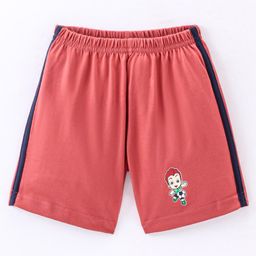 Tango Single Jersey Knit Shorts With Kid Print - Red-image-3
