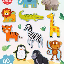 Play Nation Step by Step Wild Animal Jigsaw Puzzles - 40 Pieces-11
