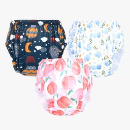 Chinmay Kids Baby Panty Boys and Girls Reusable Washable Printed Panty Pack of 3 - Multicolor-image-57