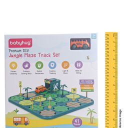 Babyhug Premium DIY Jungle Maze Track Set With 41 Pieces Interactive | Customizable | Jungle Maze Game - Green image 3