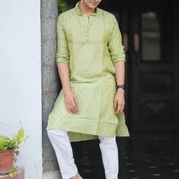 Studd Muffyn Ethnic Motifs Woven Design Straight Kurta-image-12