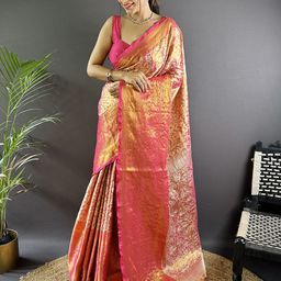 NIWAA Woven Design Zari Tissue Kanjeevaram Saree-picture-10