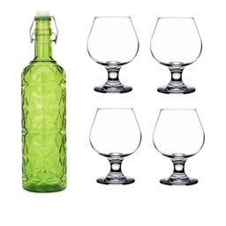 SOMIL Green Glass Airtight Can Bottle-image-57