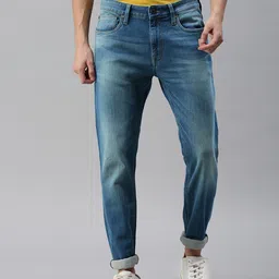 Jack & Jones Men Blue Mike Comfort Fit Low-Rise Light Fade Stretchable Jeans-image-77