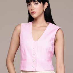 MANGO Pure Linen Waistcoat With Adjustable Backstrap-picture-25