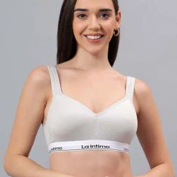 La Intimo Grey Comfort Fit Bra-image-24