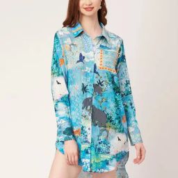 Moomaya Multicolor Printed Long Shirt-picture-7