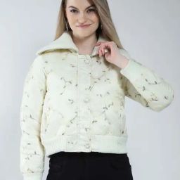 Monte Carlo Off White Regular Fit Printed Jacket-2