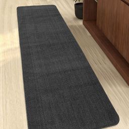 Saral Home Charcoal Grey Solid Polypropylene Anti-Slip Floor Runner-15