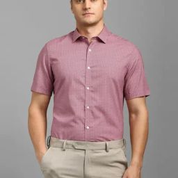 Louis Philippe Pink Regular Fit Printed Shirt-image-42