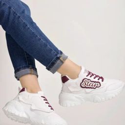 Shoetopia Kids Purple & White Sneakers-image-49