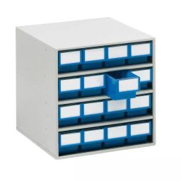 Treston 16 Drawer Storage Unit Plastic 395 x400 x400 mm Blue, 1640-6-image-92