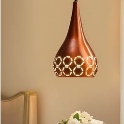 GAUVIK Copper-Toned Textured Aluminium Ceiling Lamp-14