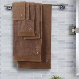 Maspar Brown Cotton 550 GSM Bath Linen Set-image-16