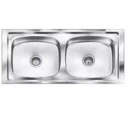 Apollo 37x18x8 Inch Glossy SS Double Bowl Kitchen Sink DS-120B-image-7
