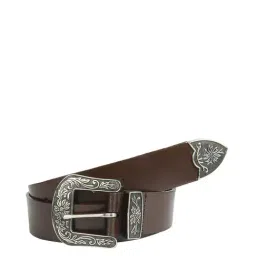 Aditi Wasan Brown Leather Waist Belt for Men-image-93
