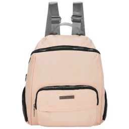 Caprese Blythe Peach Nylon Small Backpack-image-21