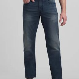 Jack & Jones Dark Blue Denim Cotton Regular Fit Jeans-image-52