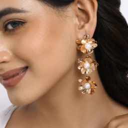 Joker & Witch Nerine Gold Earrings for Women-image-12