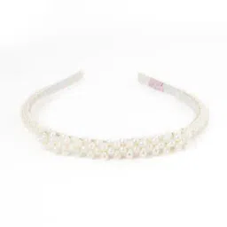 Choko Off White Embellished Hair Band-image-48