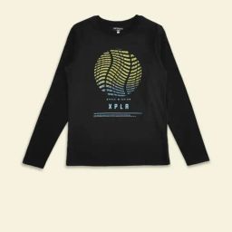 Pantaloons Junior Black Cotton Printed Full Sleeves T-Shirt-picture-26