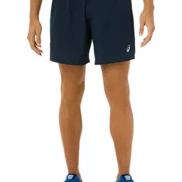 Asics Dark Blue Printed Icon Shorts-image-6