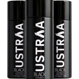 Ustraa Black Deodorant Body Spray (Set of 3)-13