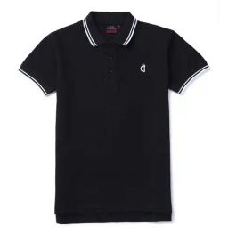 Gini & Jony Kids Black Regular Fit Polo T-Shirt-image-89