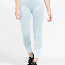 adidas Blue Printed Regular Fit AK BRND 7/8T Tights-image-58
