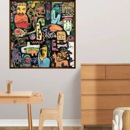 The Art House Abstract Multicolor Canvas Painting-image-78