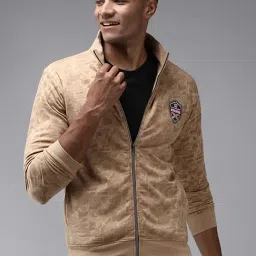 Showoff Beige Cotton Regular Fit Printed Sweatshirt-picture-20