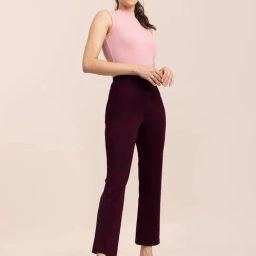 Fablestreet Maroon Regular Fit Bootcut Pants-picture-38
