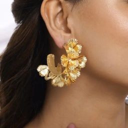 Joker & Witch Columbine Gold Earrings for Women-15