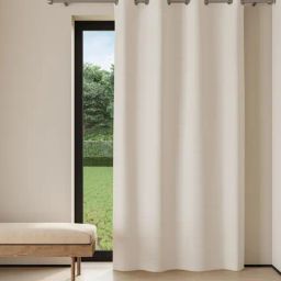 DDecor Polyester Solid White 7 ft Blackout Door Curtain-picture-33