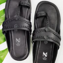 The Madras Trunk Men's Desi Ink Black Toe Ring Sandals-picture-22