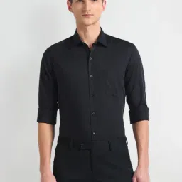 Arrow Black Cotton Slim Fit Shirt-picture-23
