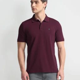 Arrow Sports Red Cotton Regular Fit Polo T-Shirt-image-42