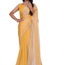 Indian Fashionista Embellished Beads and Stones Organza Saree-image-84