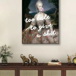 Art Street Multicolour Feminist Altered Stretch Canvas Painting-image-60