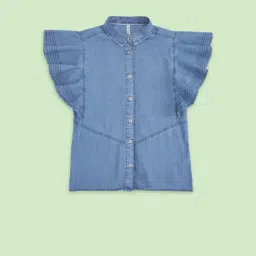Pantaloons Junior Blue Cotton Regular Fit Top-picture-29