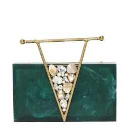 NR by Nidhi Rathi Green Textured Clutch-image-79