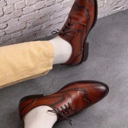La Botte Men's Brown Derby Shoes-image-91