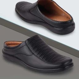 Fausto Men's Black Mule Shoes-image-87