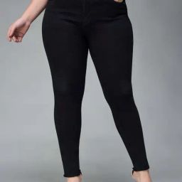 Miss Chase A+ Black Plain High-Rise Jeans-image-88