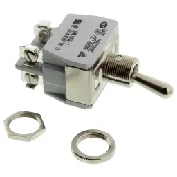 APEM TOGGLE SW, DPST, 15A, 250V, PANEL, 641H-6