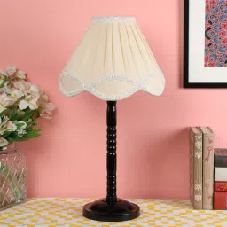 Tucasa NTU-26 E-27 Table Lamp with Metal base (Beige) image 5