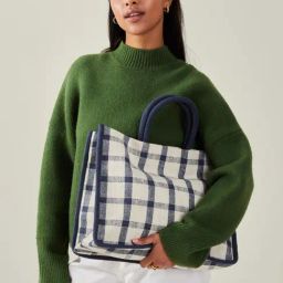 Accessorize London Blue Printed Tote Handbag-image-77